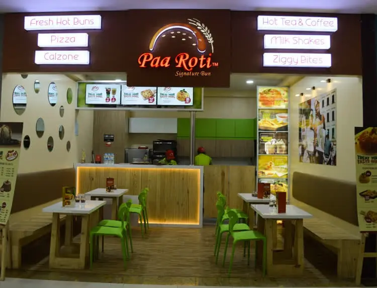 Pav Roti quick-service restaurant counter