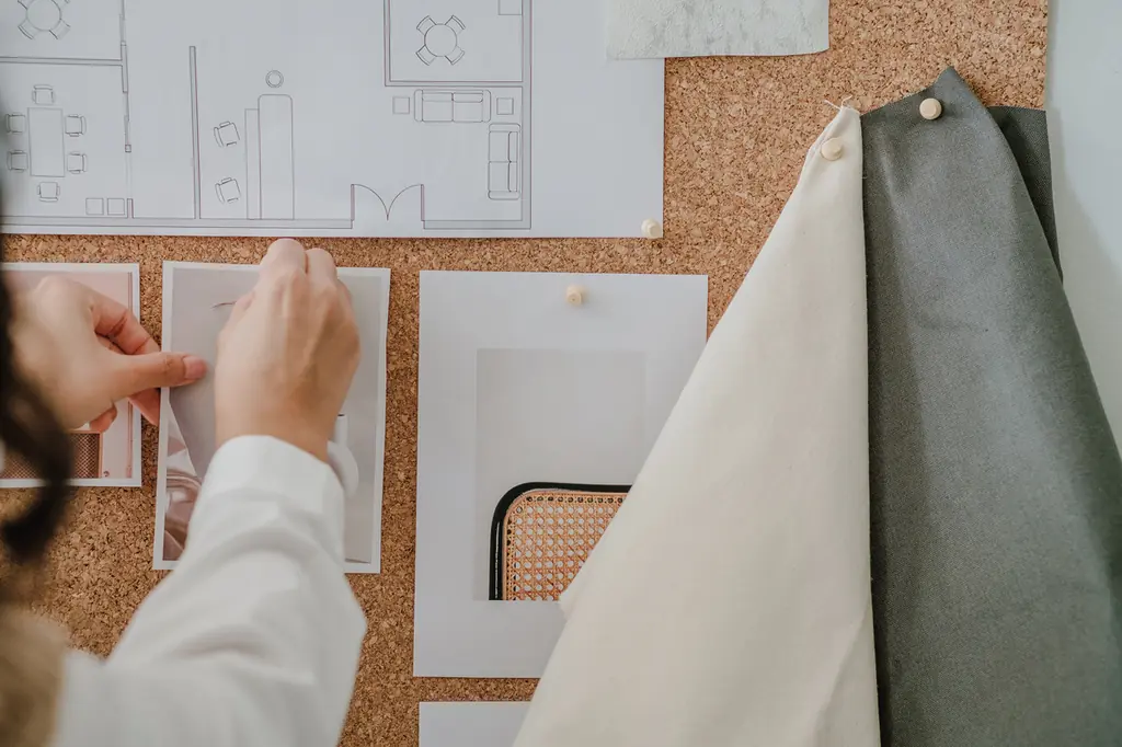 Pinning concepts on corkboard