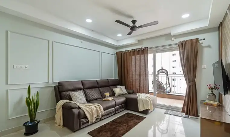 Sage green living room