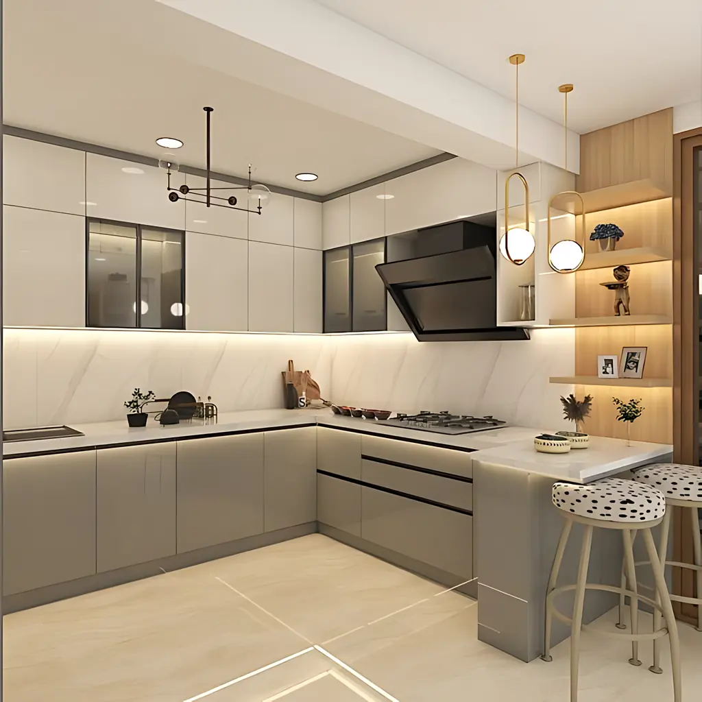Modern kitchen 3D render